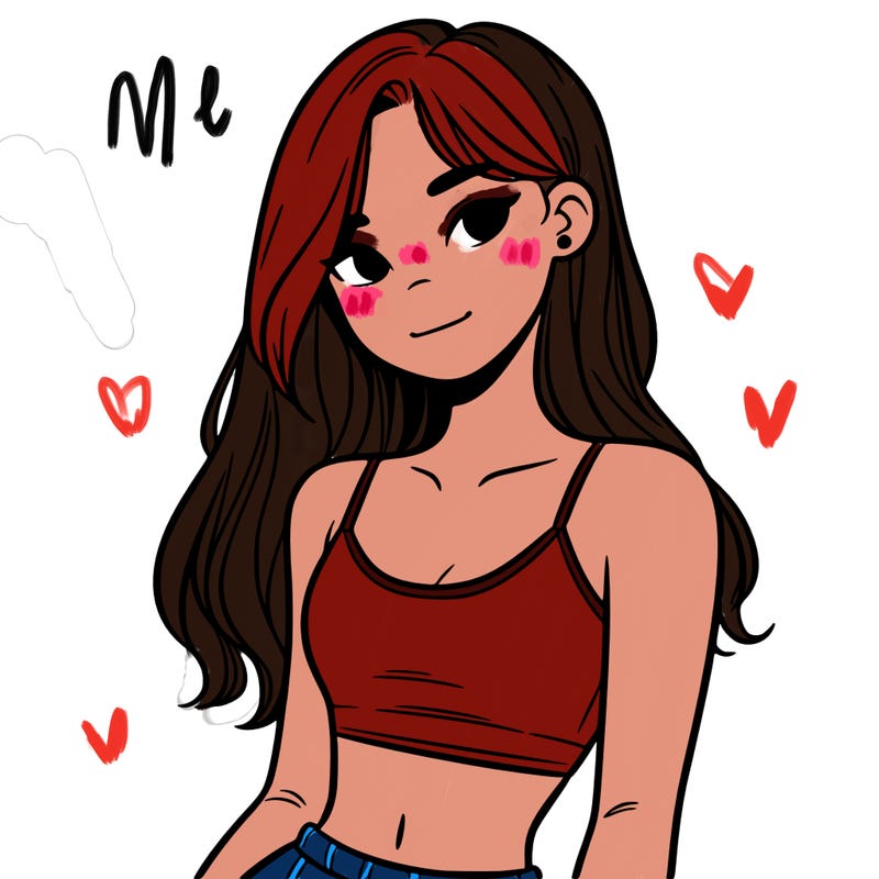 teen girl with crop top