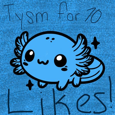 cute easy baby axolotl