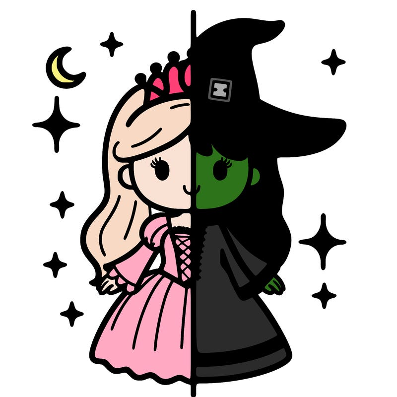 split princess and witch