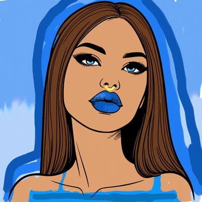 realistic woman with full lips