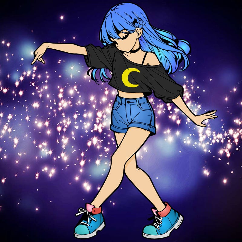 realistic girl danceing