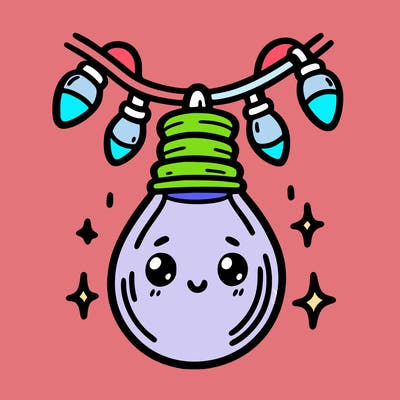 small bulb of a garland