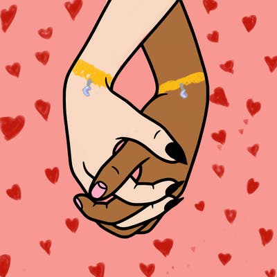 hands in shape of heart