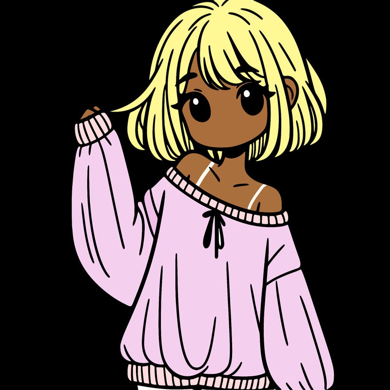 girl in baggy sweater hanging off her shoulder