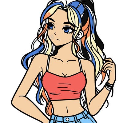 girl in crop top