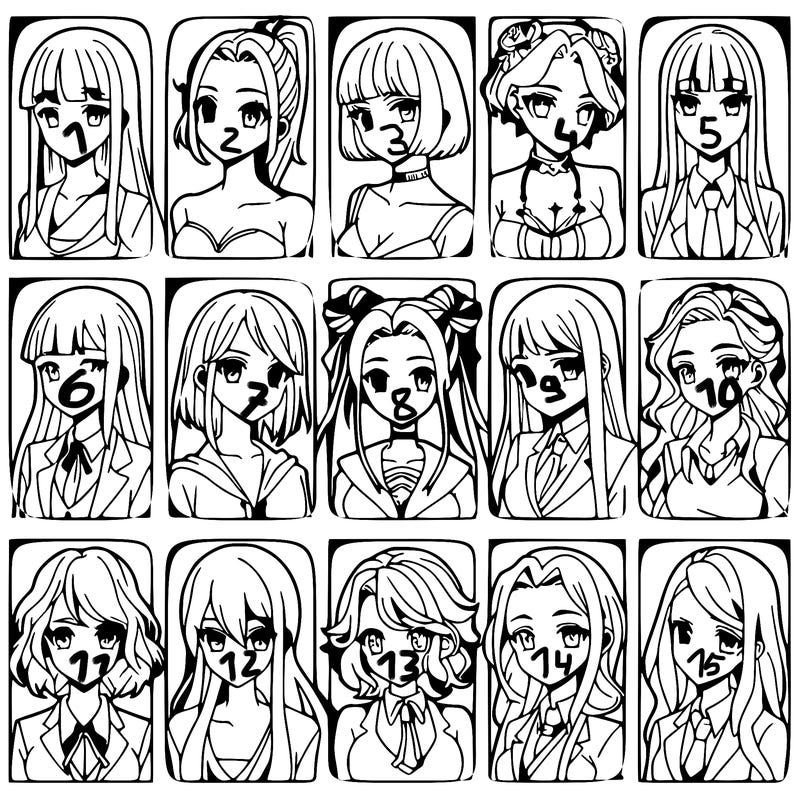 girls that look diffrent anime