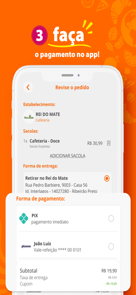 Food To Save: Salve alimentos - Schermata di selezione del checkout e del pagamento nell'app Food To Save