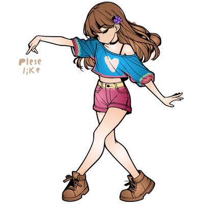 realistic girl danceing