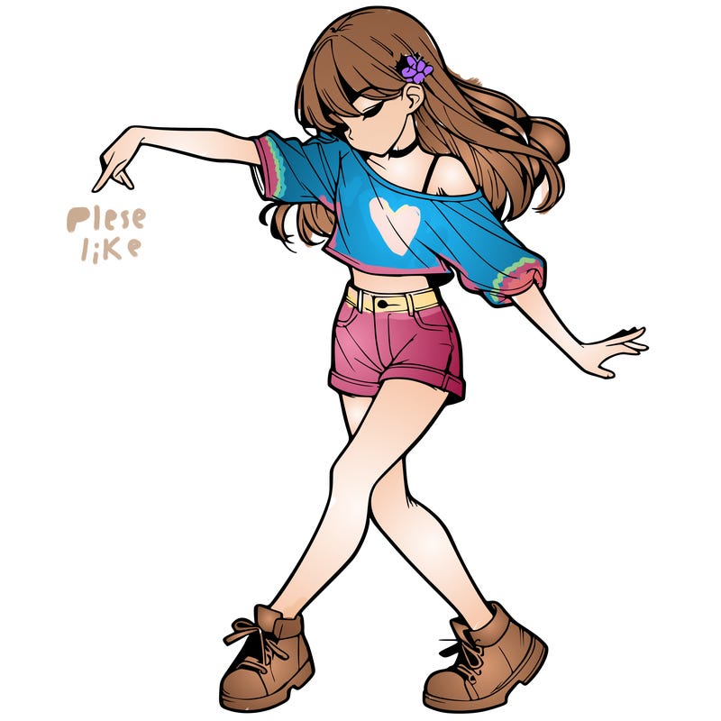 realistic girl danceing