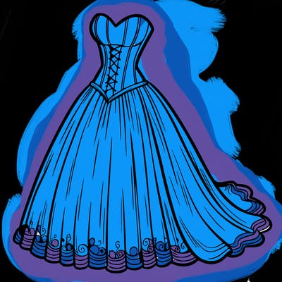 wedding dress-corset and a long and flowy skirt