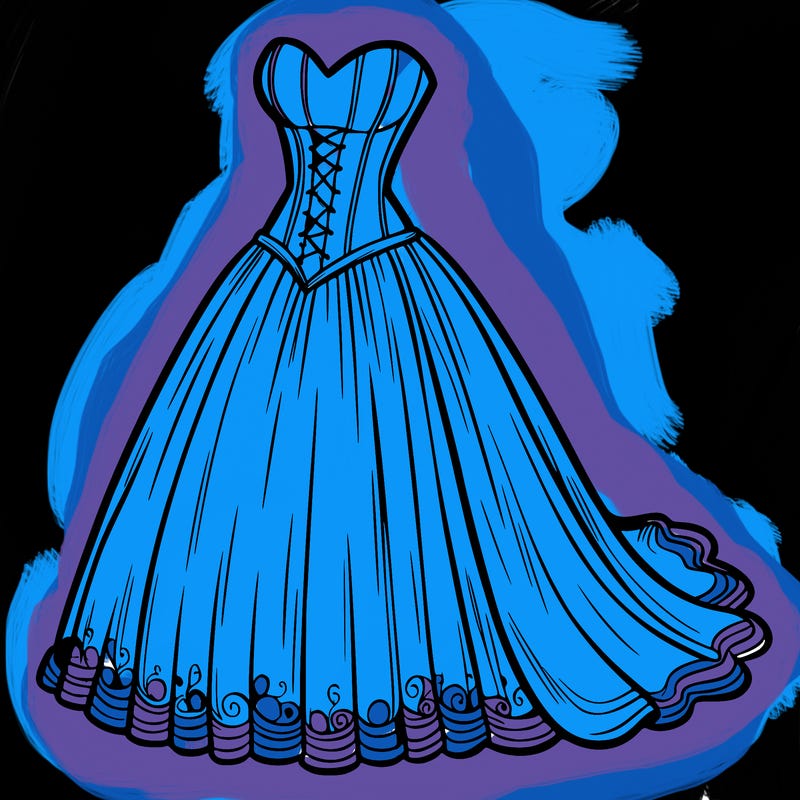 wedding dress-corset and a long and flowy skirt