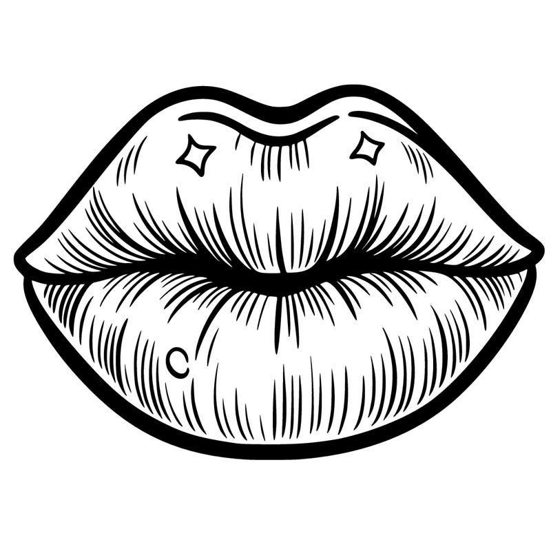 lip  coloring pages