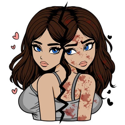 realistic girl split
