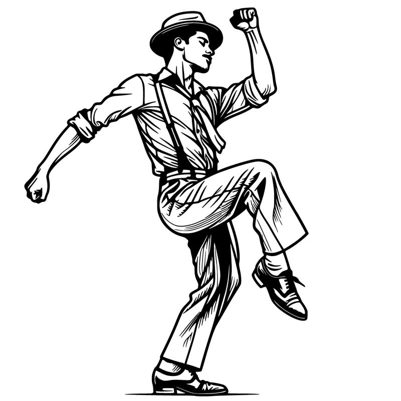 realistic man dancing