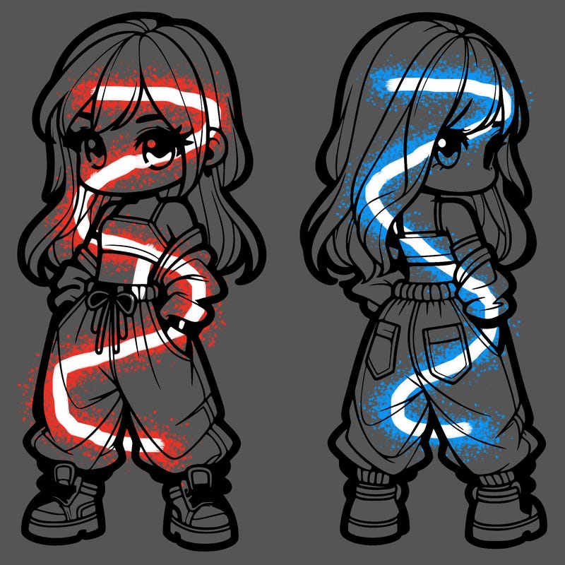 girl in crop top and baggy pants