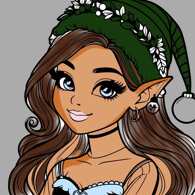 christmas girl elf realistic