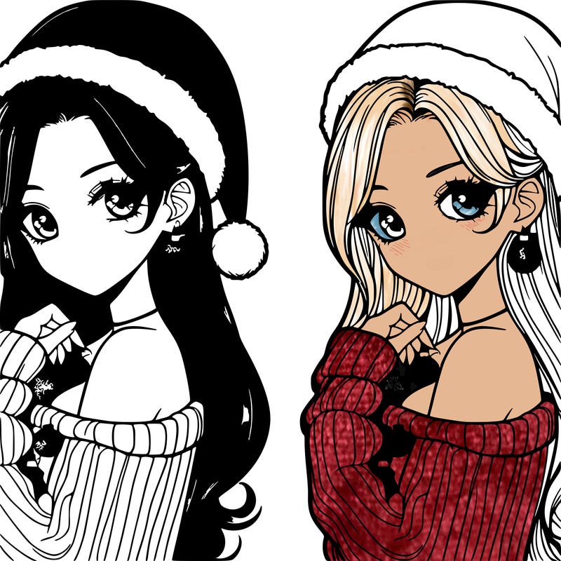 cristmas realistic girl