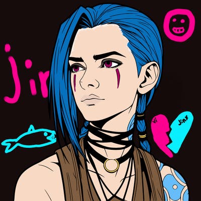jinx from arcane realistic