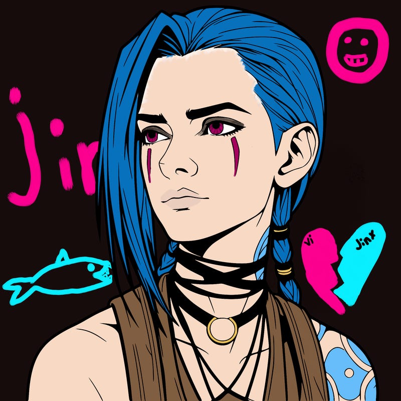 jinx from arcane realistic