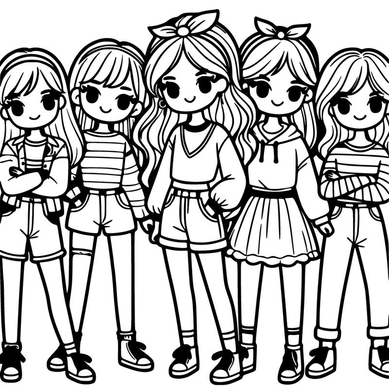 a group of girl, best friends