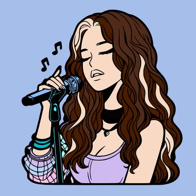 realistic female singer