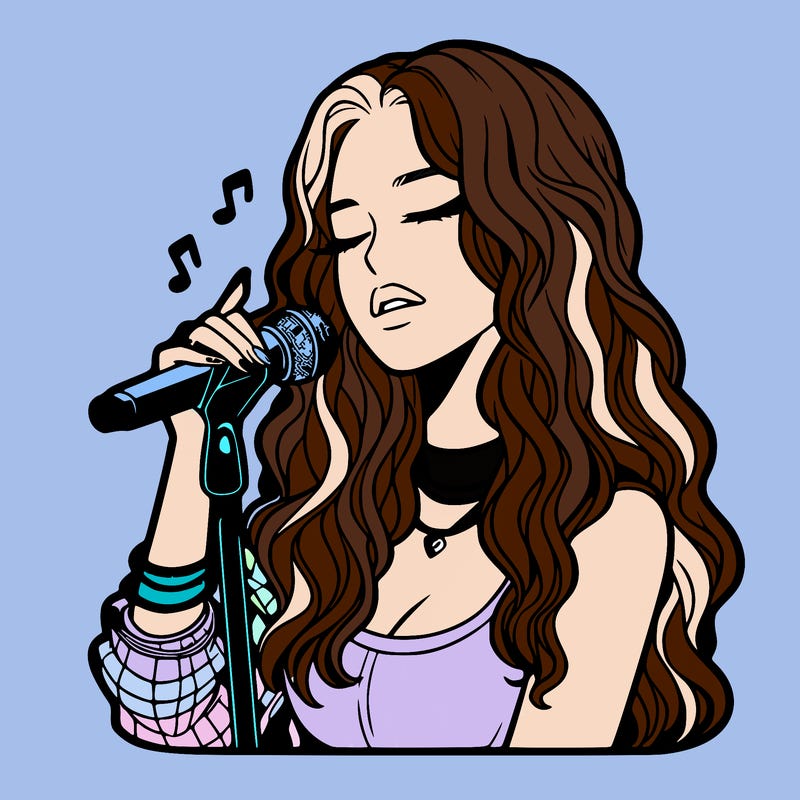 realistic female singer