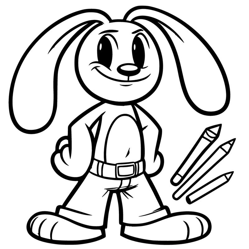 jax purple rabbit with long pants