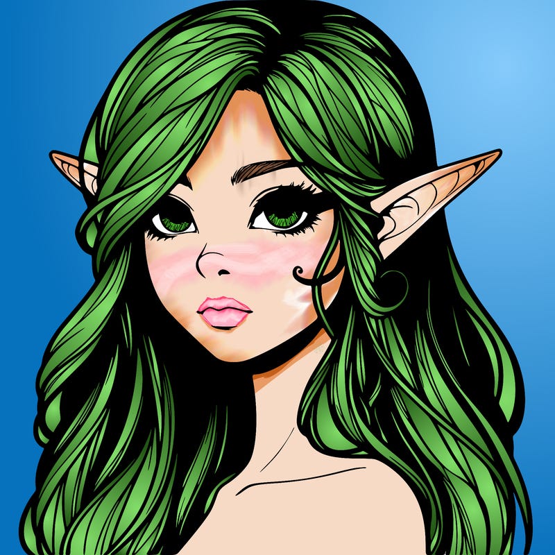 elf girl realistic dark fantasy