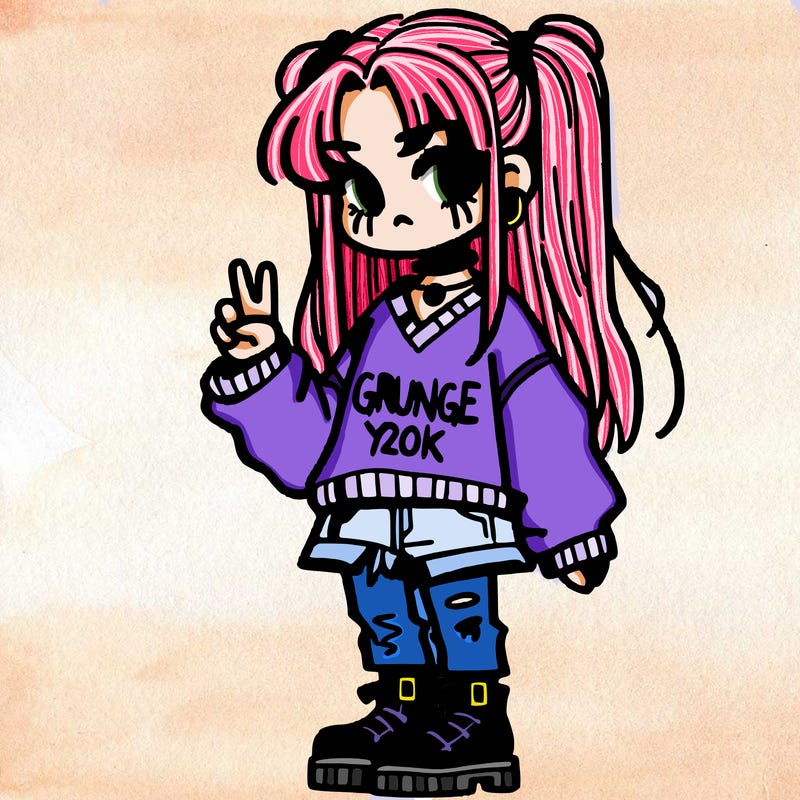 grunge girl y2k
