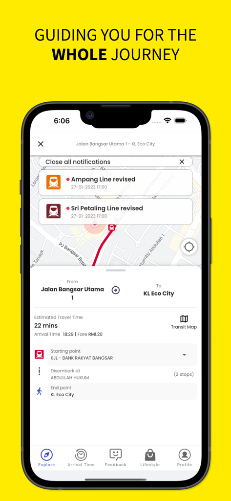 MyRapid PULSE mobile app journey planner screen showing transit route and fare details