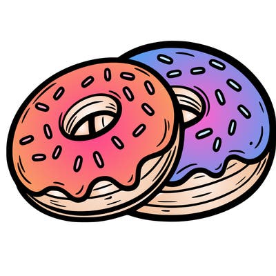 a piece of food doughnuts