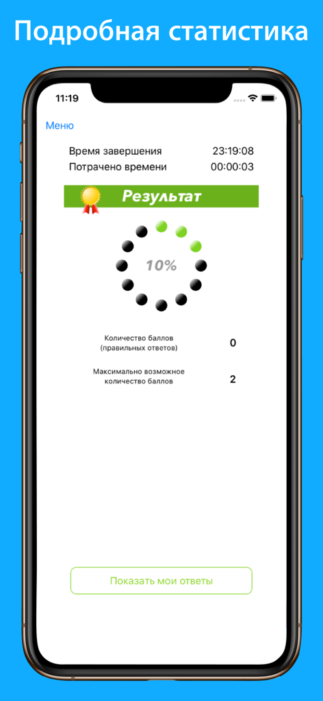 医療光学認定試験の詳細な統計と結果ページ。