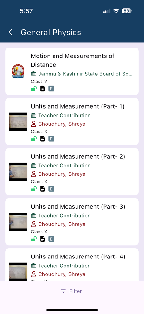 National Digital Library India - Eine Liste von Allgemeinen Physik-Bildungsressourcen und Lektionsmodulen für verschiedene Klassenstufen in der National Digital Library of India App.