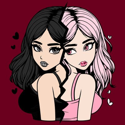 realistic girl split