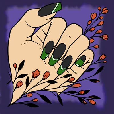 nails with french tip