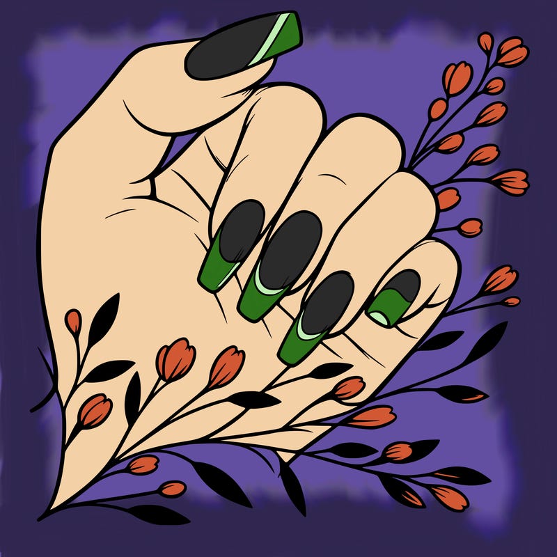 nails with french tip