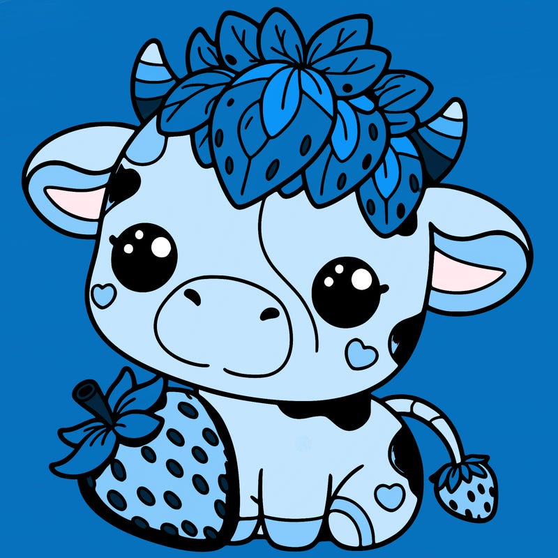 cute strawberry cow
