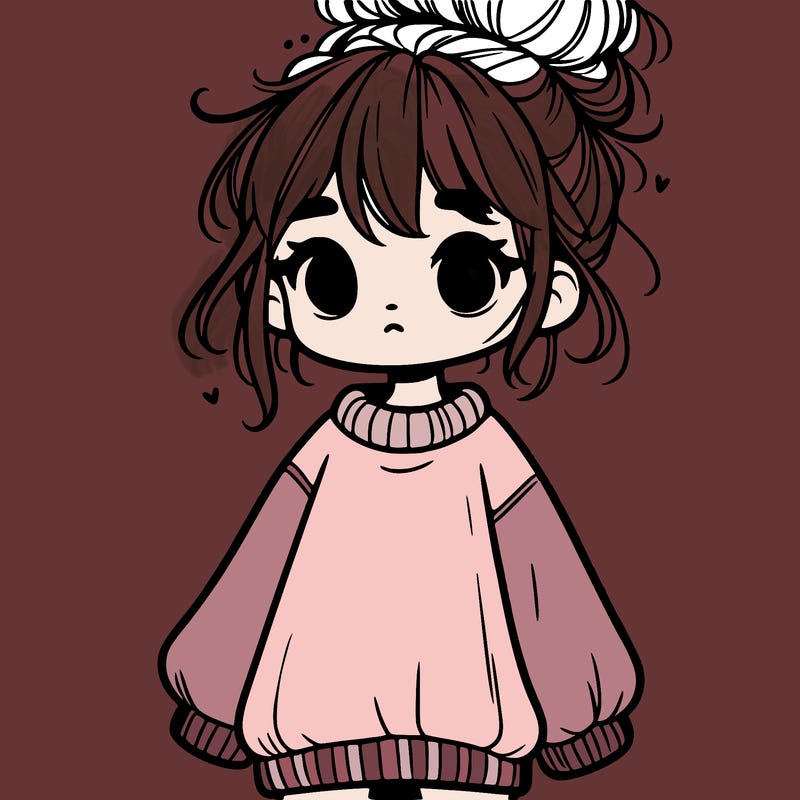 cute girl with baggy jumper and messy bun