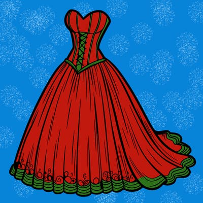 wedding dress-corset and a long and flowy skirt