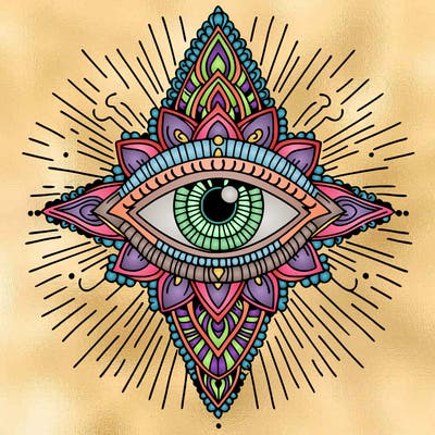 a beautiful distinguished spiritual third eye that's a serenity feely from the heart
