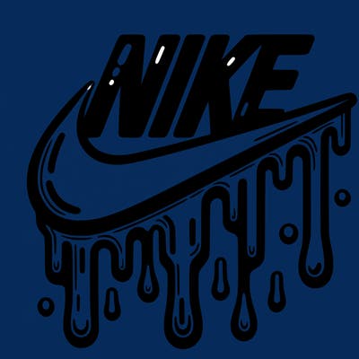 dripping nike logo