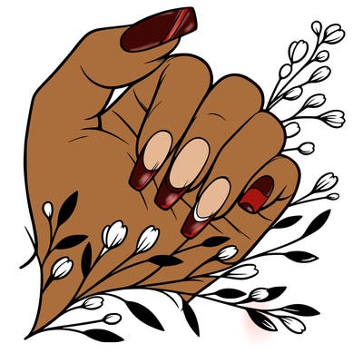 nails with french tip