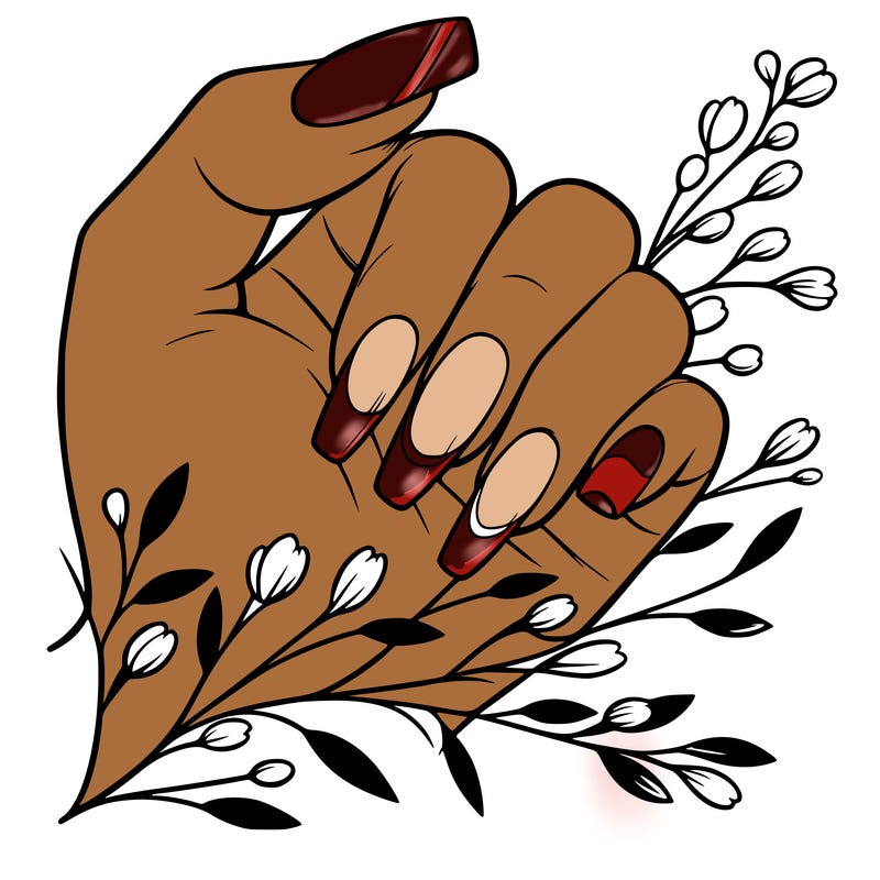 nails with french tip