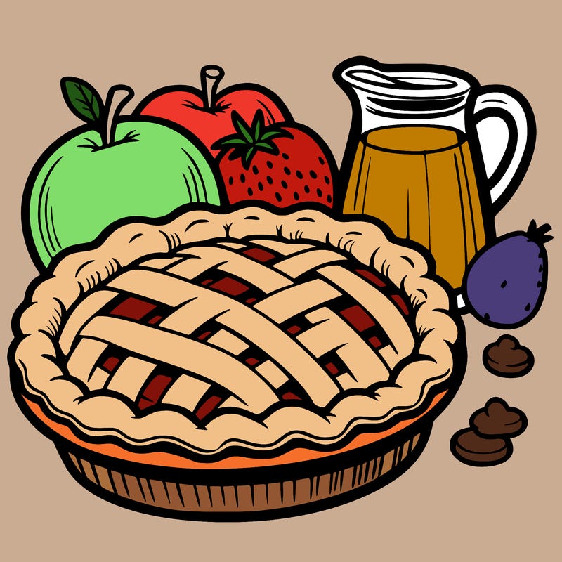a pie of food