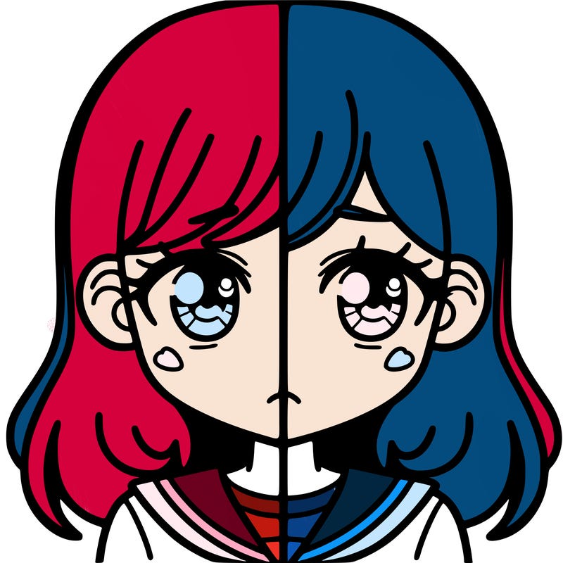 a split of a girl