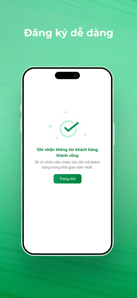 Successful registration screen of the F88 Online app with a green checkmark