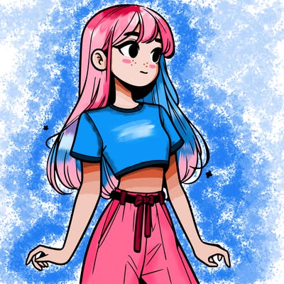 girl in a cute crop top