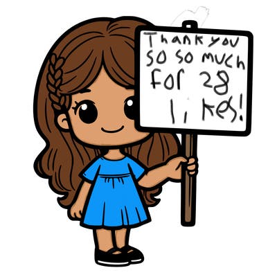 girl with white sign