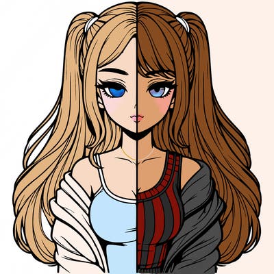 realistic girl split