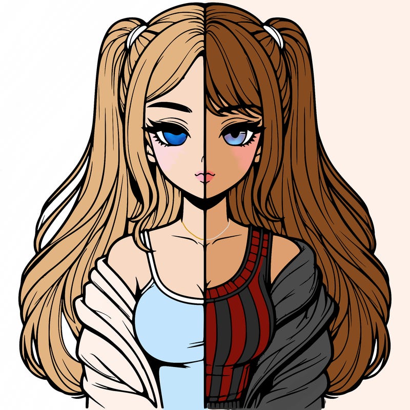 realistic girl split